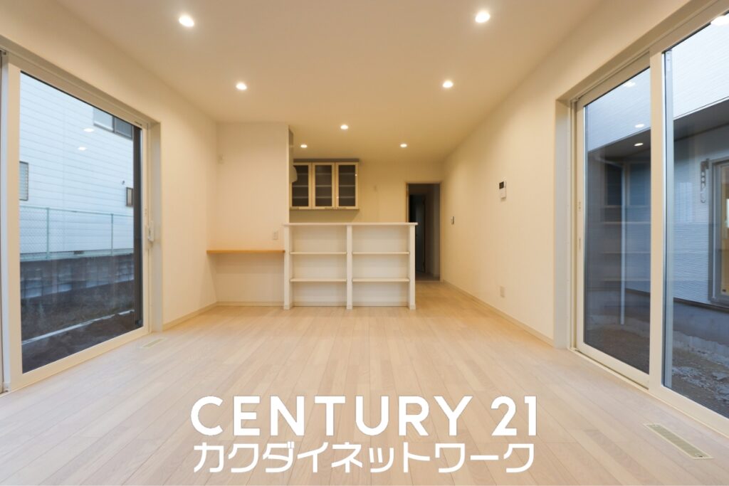 中庭を囲む二世帯住宅